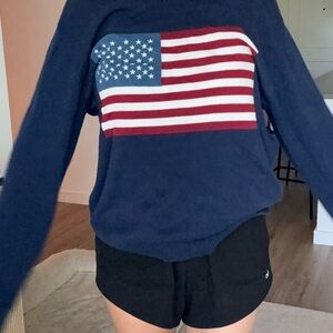 Wild Fox Navy Blue American Flag Sweater